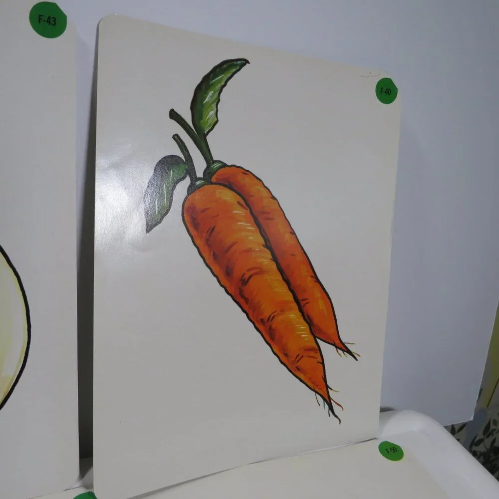 Peabody FOOD 1960s Vegetables (9) cards Vintage Artwork